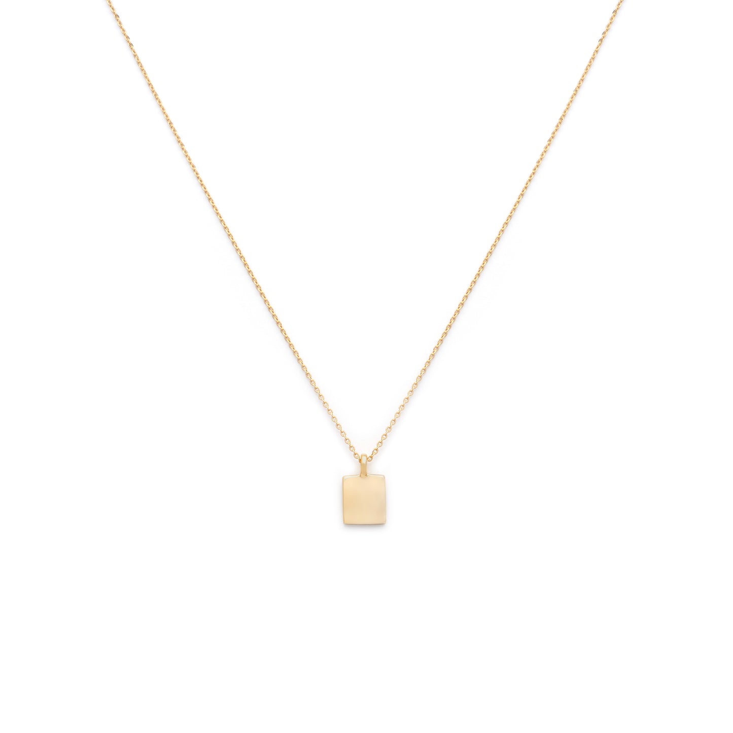 Square Tag Necklace 10k - 14k Coming Soon...
