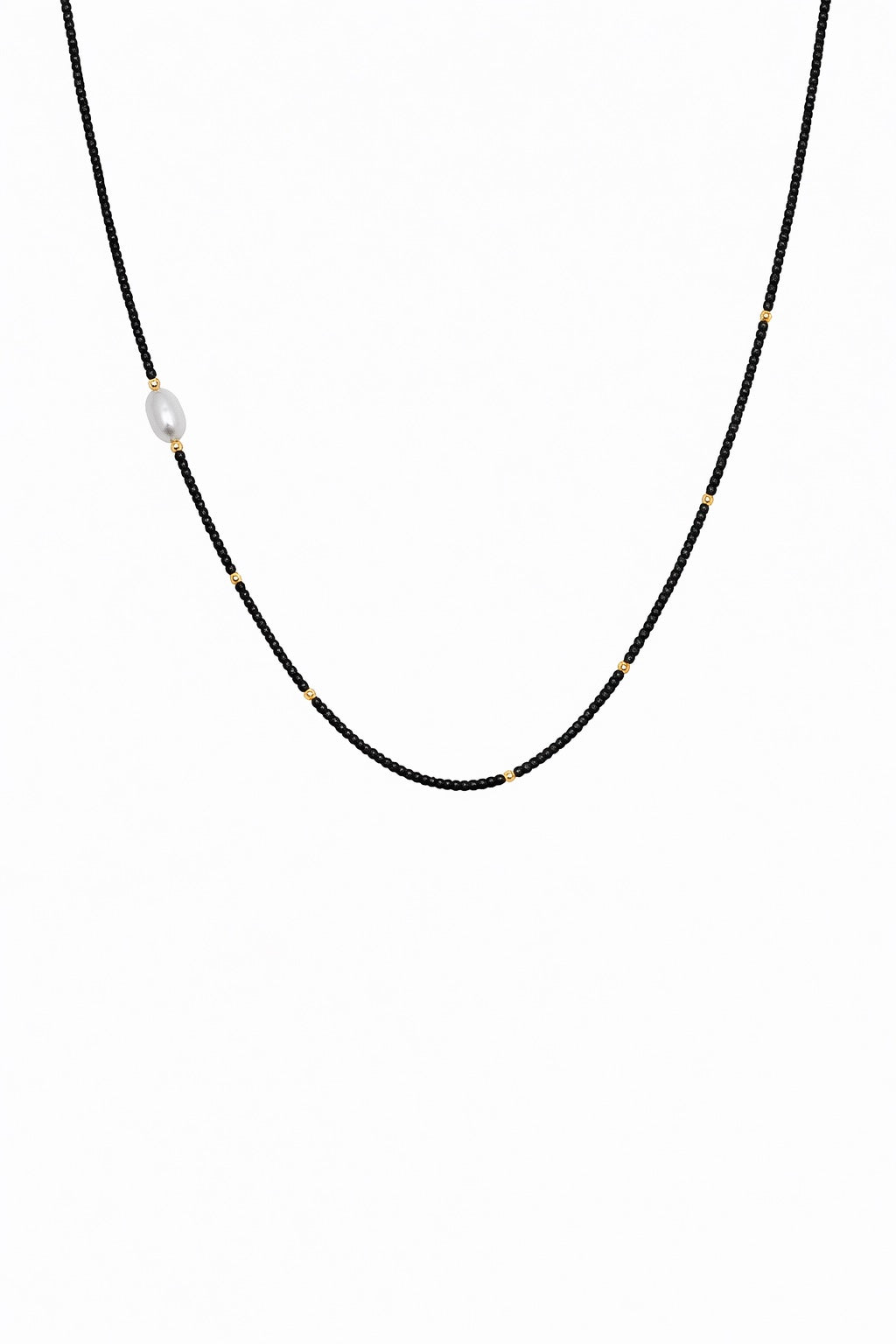 Alex Necklace - Onyx with Pearl