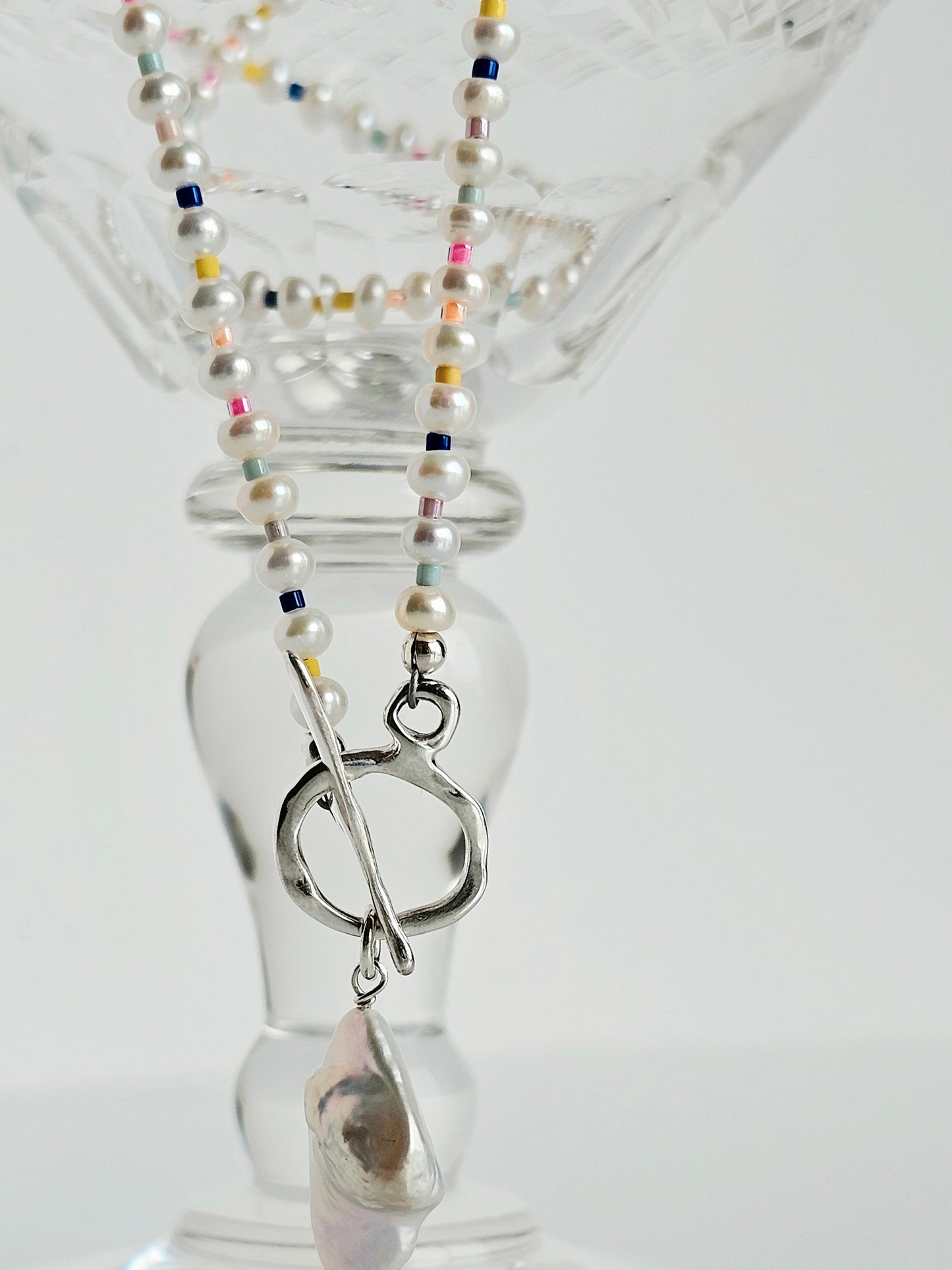 Candy Pearl Necklace With Baroque Pearl