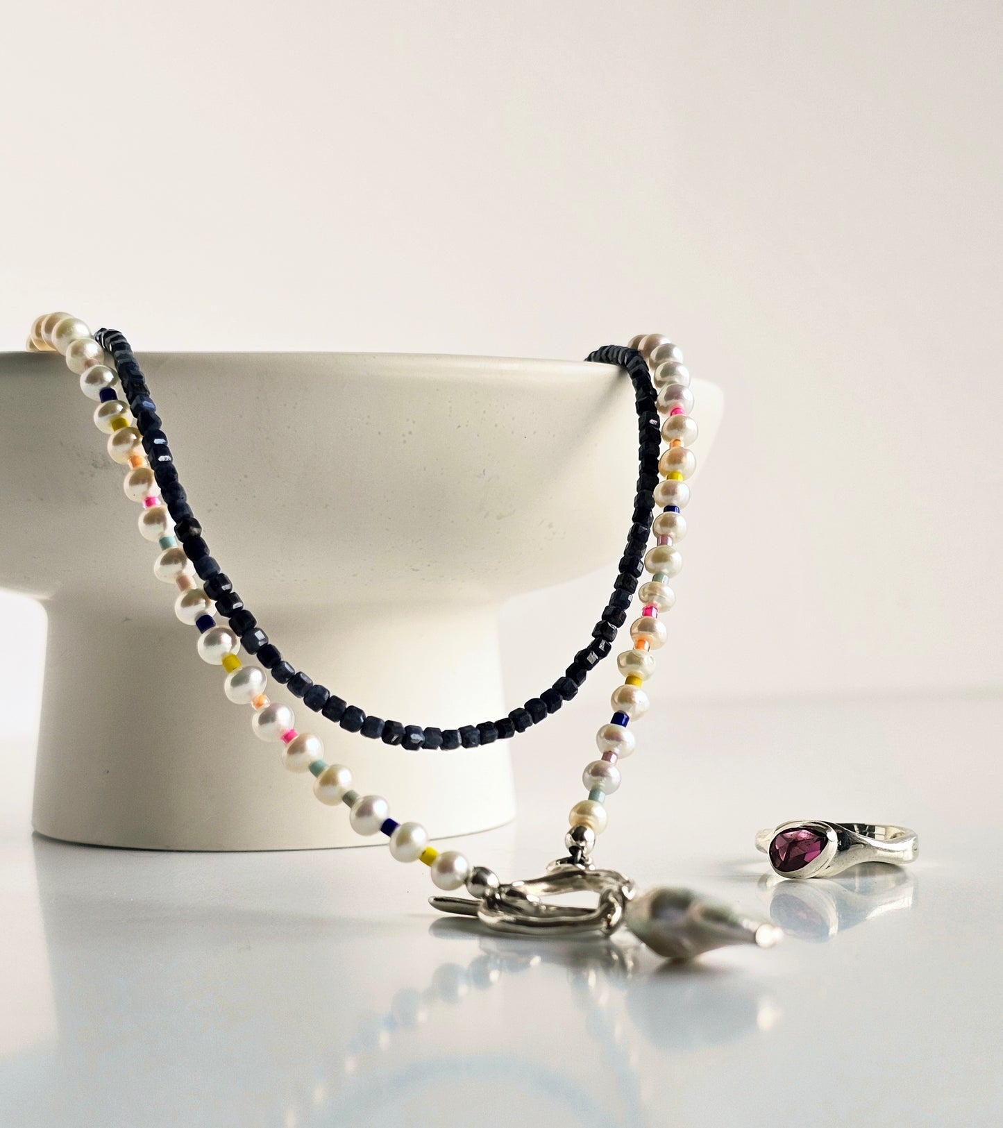 Candy Pearl Necklace With Baroque Pearl