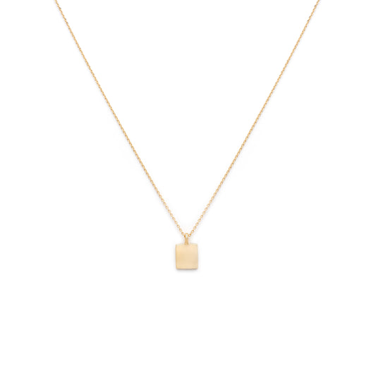 Square Tag Necklace 10k - 14k Coming Soon...