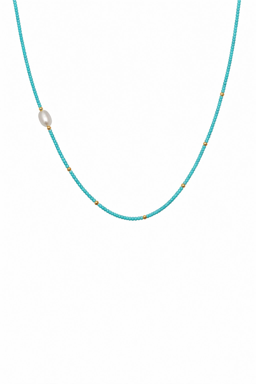 Alex Necklace - Turquoise with Pearl