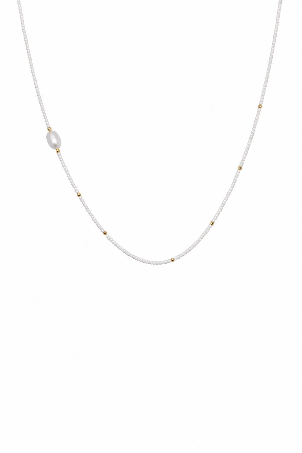 Alex Necklace - Porcelain with Pearl