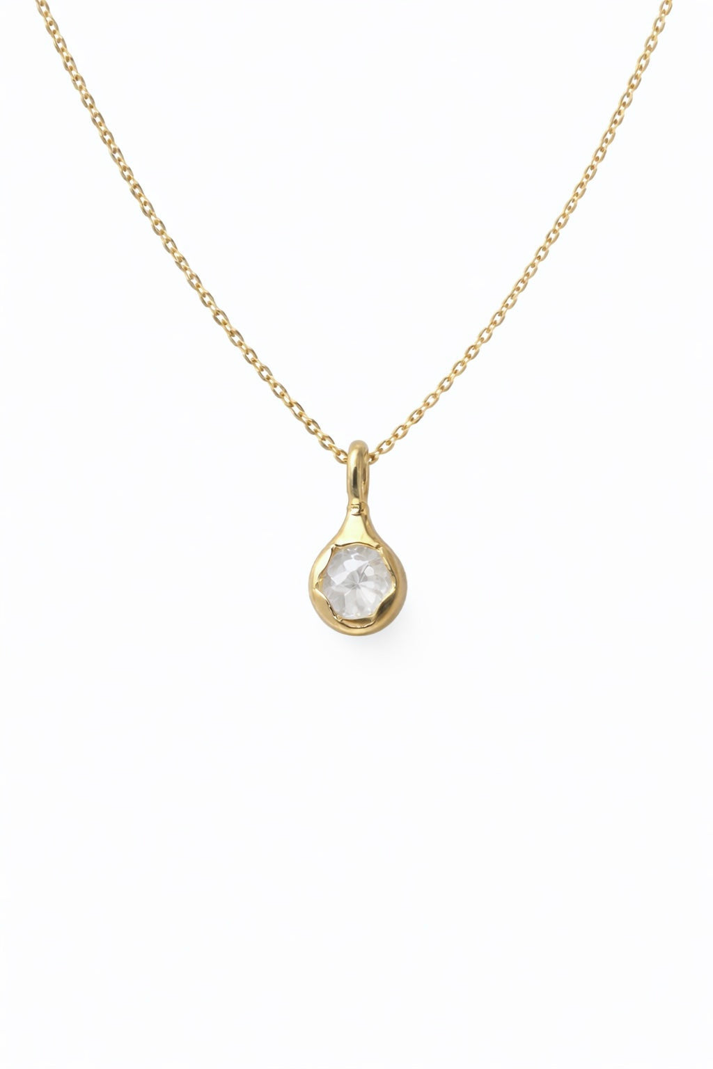 Mia Organic Diamond Drop Necklace