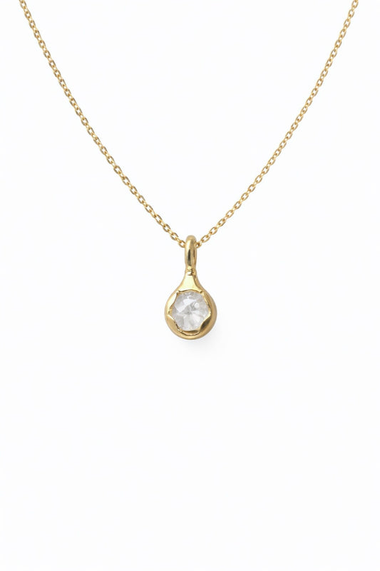 Mia Organic Diamond Drop Necklace