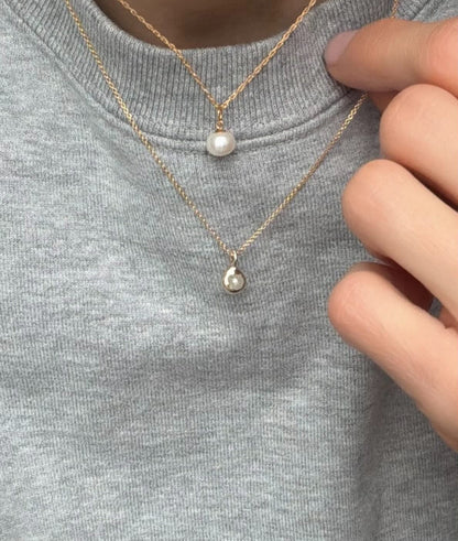 Mia Organic Diamond Drop Necklace