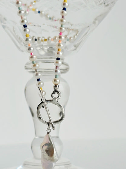 Candy Pearl Necklace With Baroque Pearl
