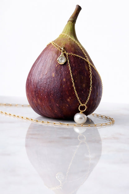 Mia Organic Diamond Drop Necklace