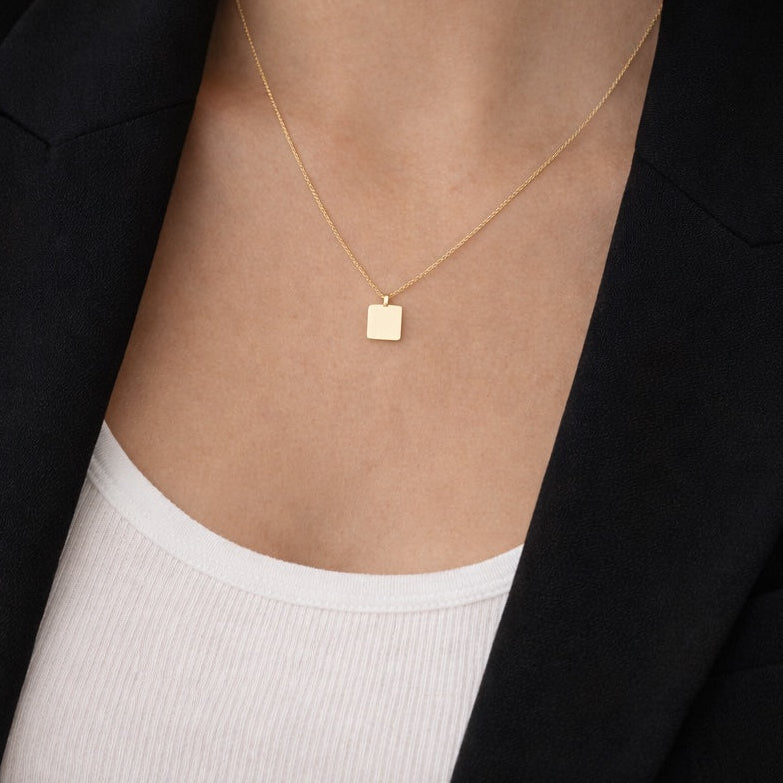 Square Tag Necklace