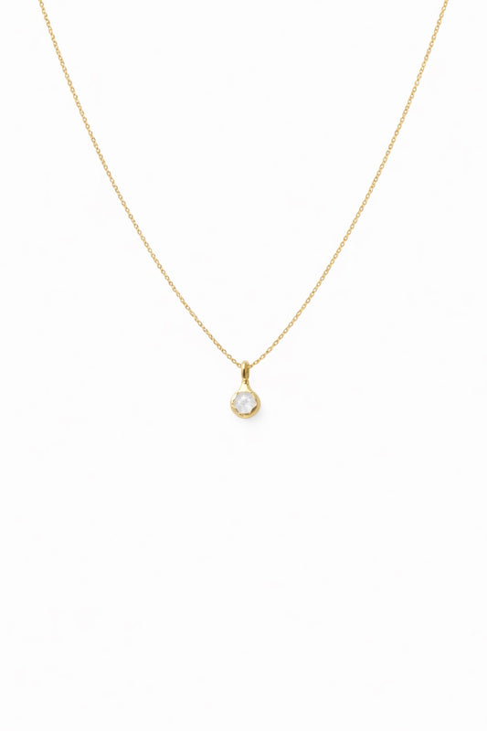 Mia Organic Diamond Drop Necklace