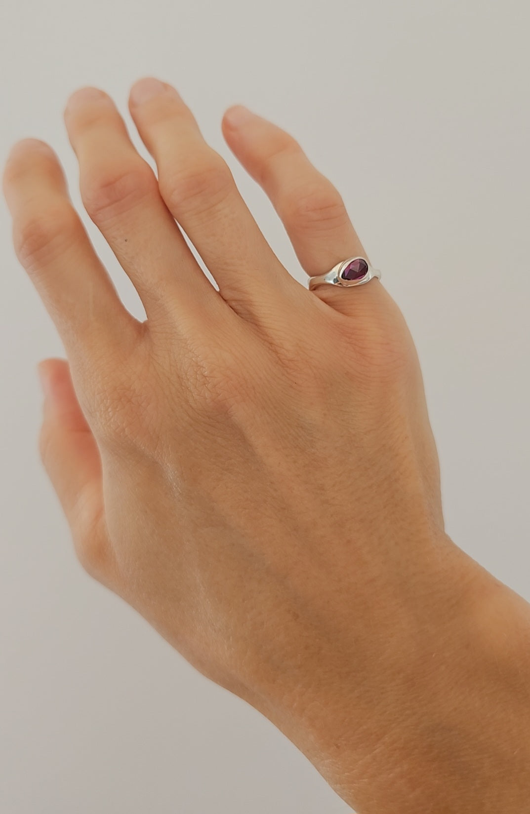 Garnet Pinky Ring