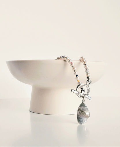 Candy Pearl Necklace With Baroque Pearl