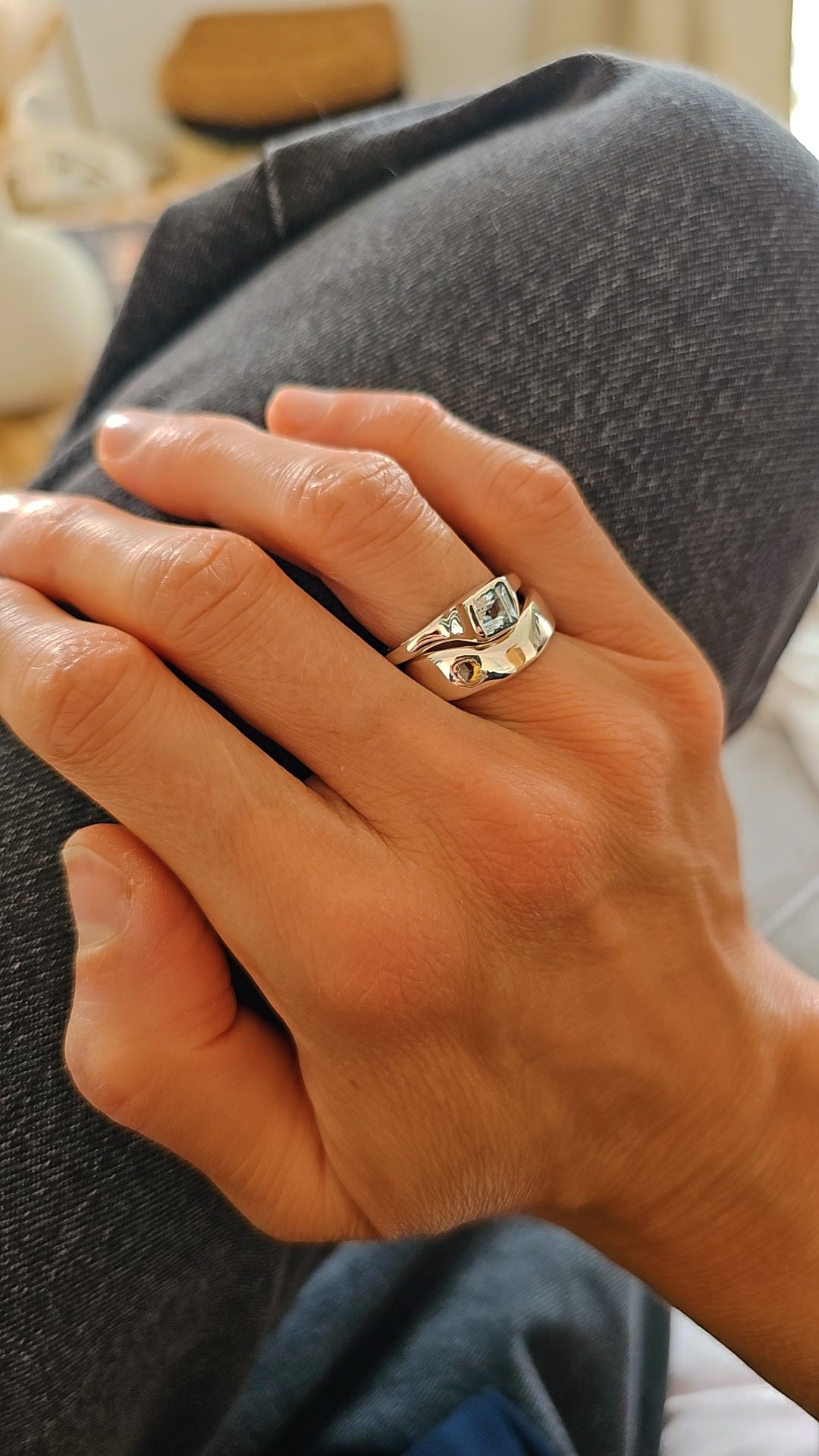 Yellow Sapphire Stacking Ring