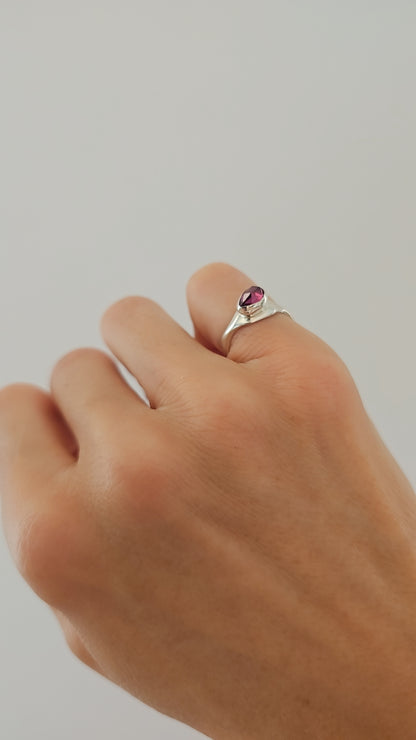 Garnet Pinky Ring