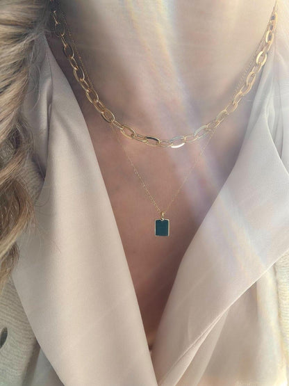 Square Tag Necklace 10k - 14k Coming Soon...