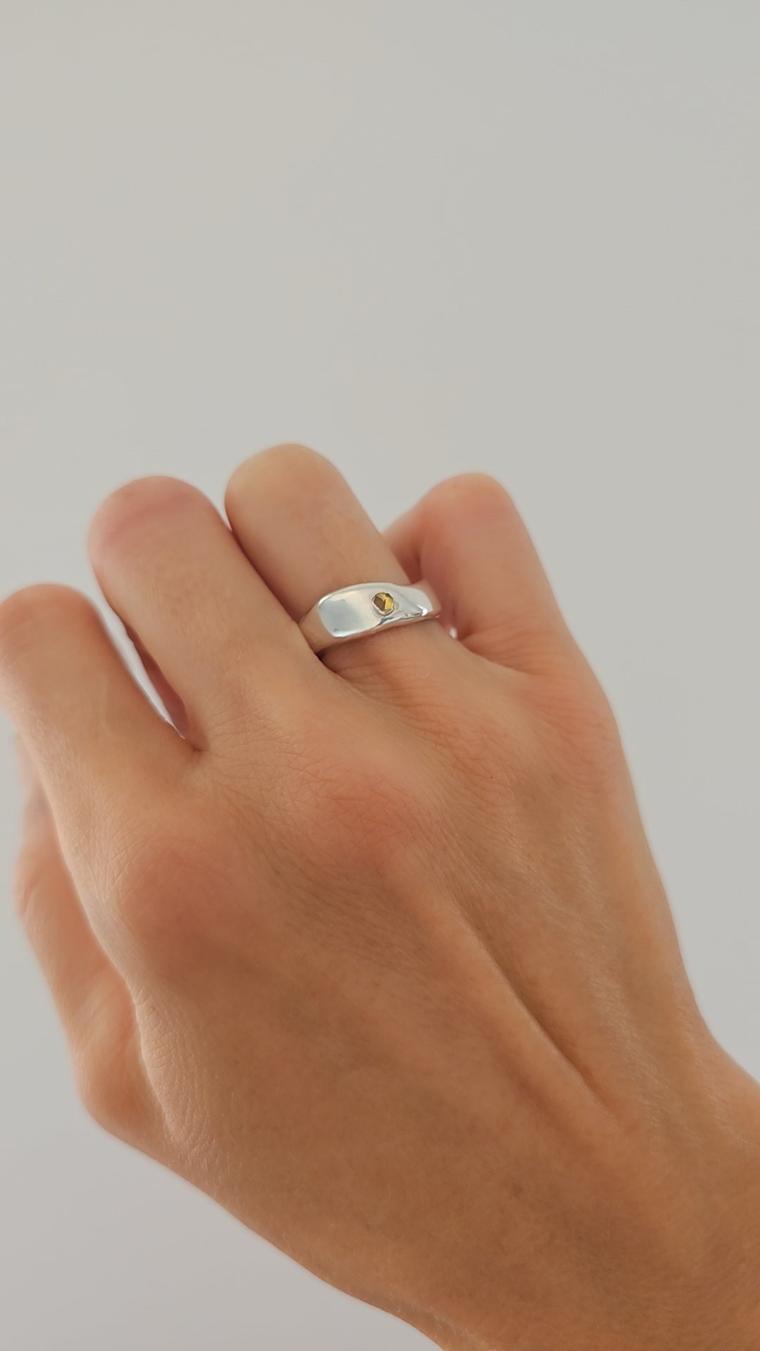 Yellow Sapphire Stacking Ring