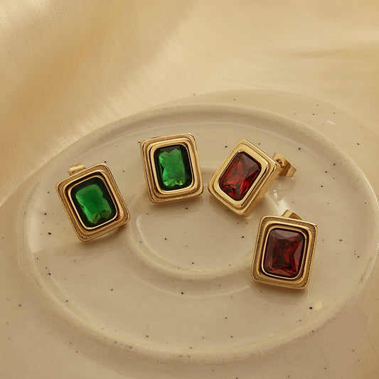 Mabel Garnet Earrings