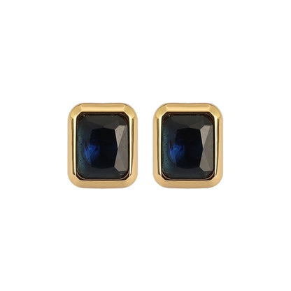Sapphire Bezel Earrings