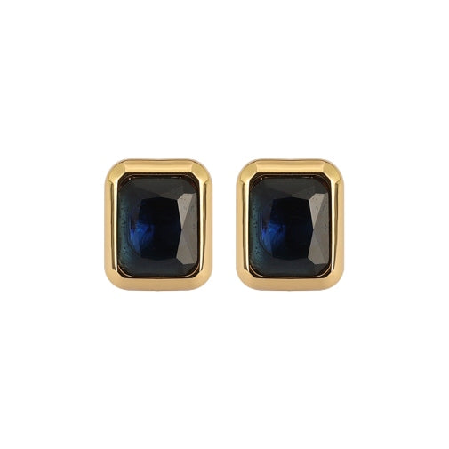 Sapphire Bezel Earrings