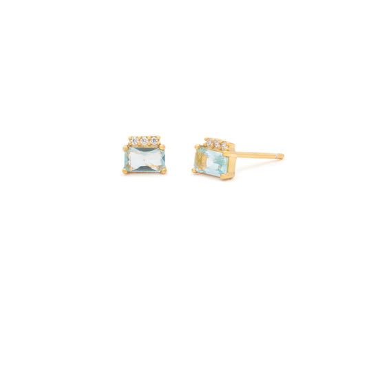 Aquamarine Studs